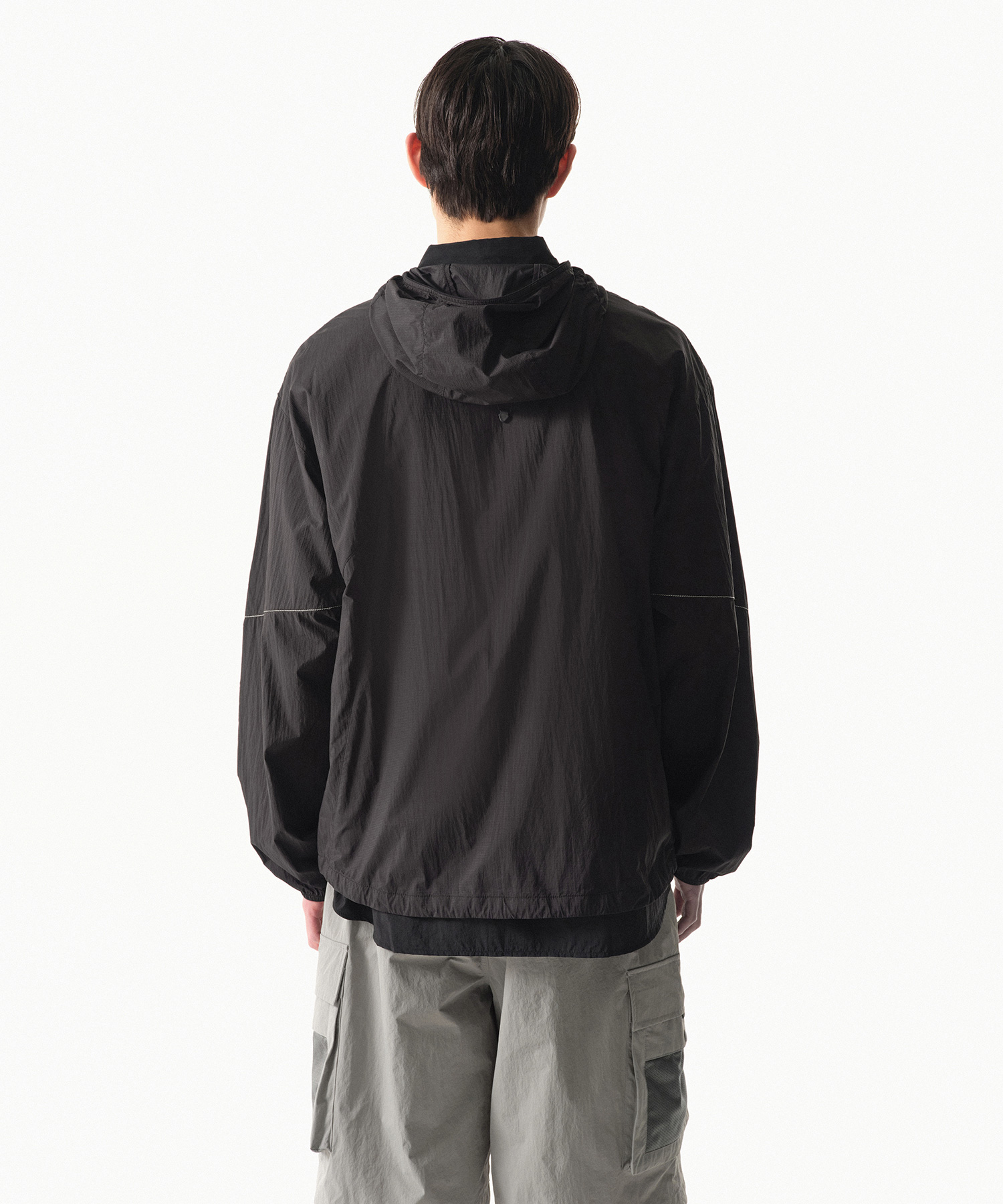 CITY LEISURE LIGHTWEIGHT STITCH WINDBREAKER JACKET [BLACK]
