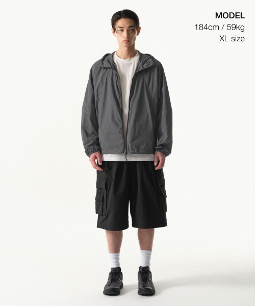 CITY LEISURE LIGHTWEIGHT STITCH WINDBREAKER JACKET [GREY]
