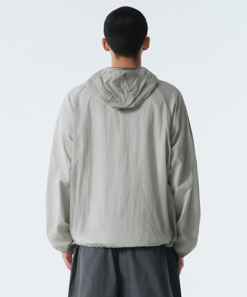 CITY LEISURE LIGHTWEIGHT PACKABLE WINDBREAKER JACKET 2 [LIGHT GREY]