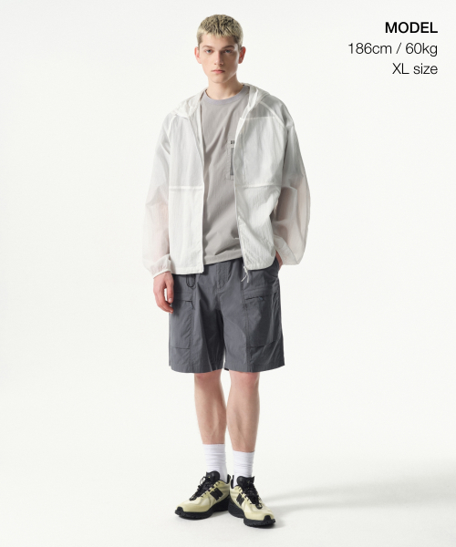 CITY LEISURE LIGHTWEIGHT PACKABLE WINDBREAKER JACKET 2 [WHITE]