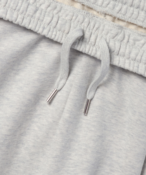 One Tuck Cargo Bermuda Sweat Pants [Melange Light Gray] thumbnail 3