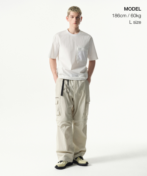 Спортивная футболка с сетчатым карманом, White