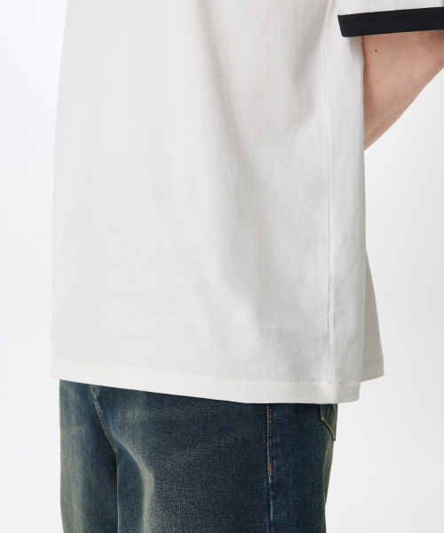 RELAXED RINGER T-SHIRT [CREAM]