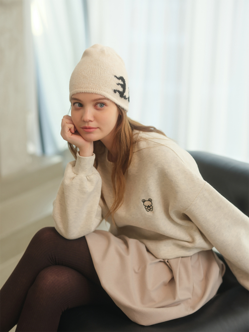 Свитшот Bear (White Melange)