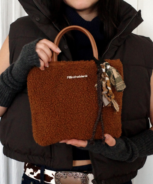 Sunday Tote Bag (furry)(brown)
