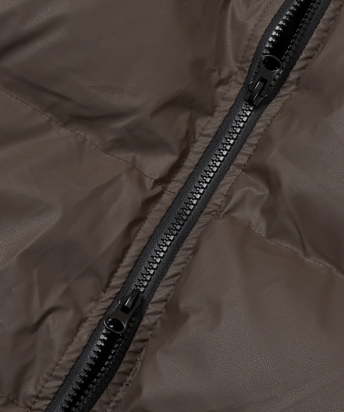 Patch Leather Padded-Brown