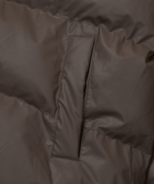 Patch Leather Padded-Brown