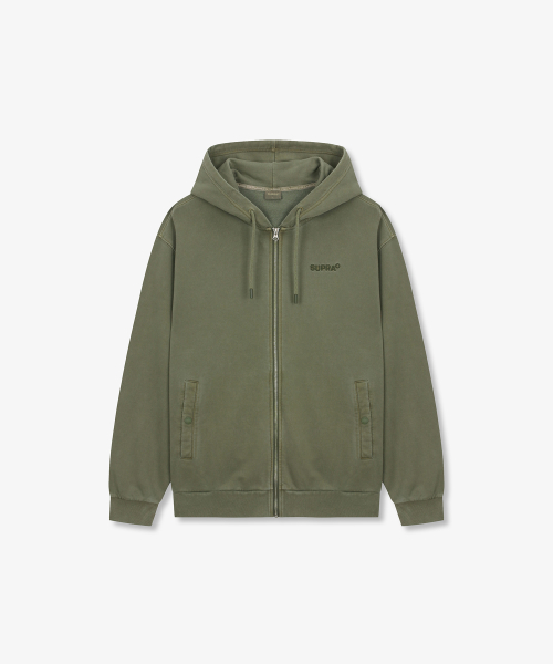 Костюм с худи на молнии Garment Dyeing (KHAKI)