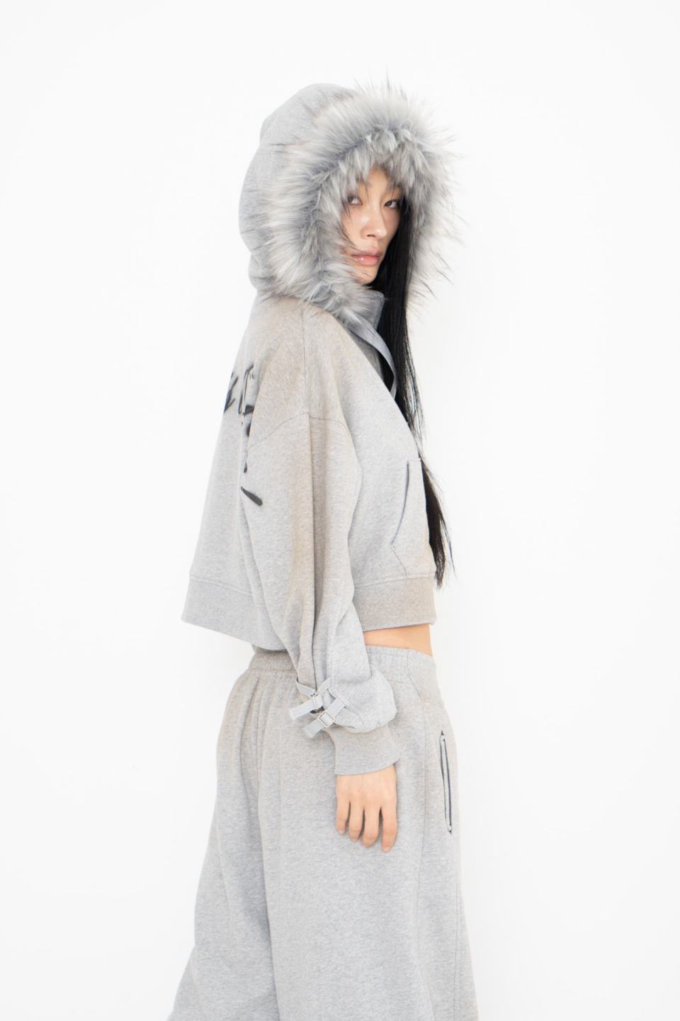 ◆2000Archives◆ BELTED SWEATPANTS MELANGE GREY 2A24HWPT01GY MUSINSA | 2000ARCHIVES BELTED SWEATPANTS (MELANGE GREY)