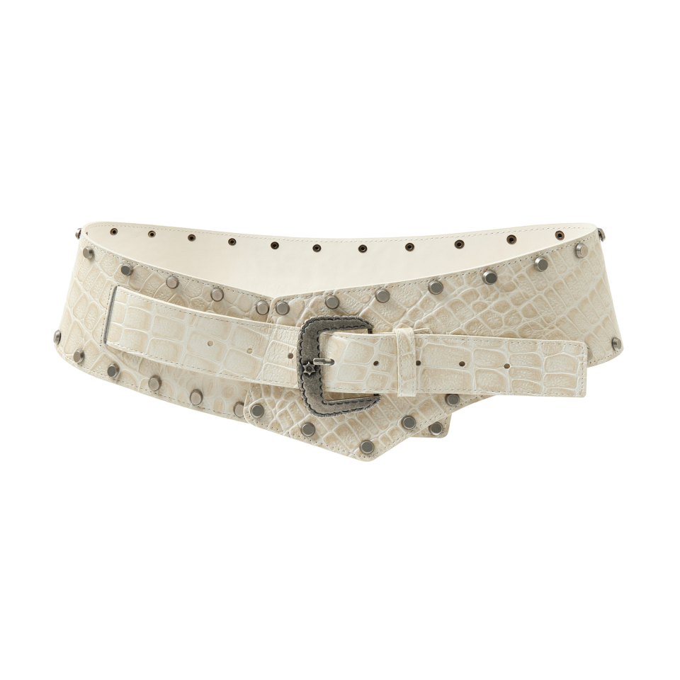 ◆2000Archives◆ COWBOY STUD BELT IVORY 2A24HWAC05WHOS MUSINSA | 2000ARCHIVES COWBOY STUD BELT (IVORY)