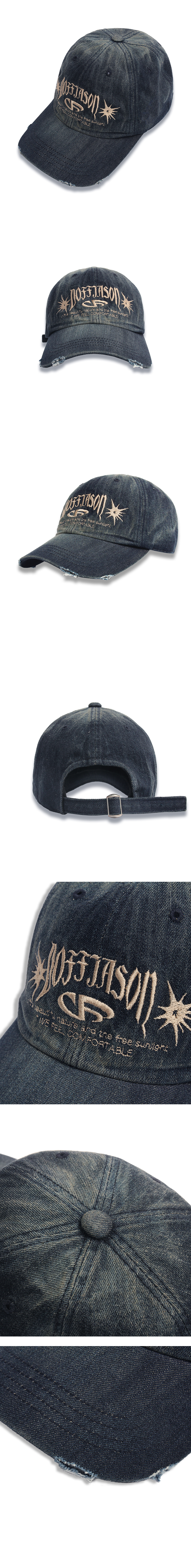 DOFFJASON ■ Vintage Washed Denim Ball Cap キャップ MUSINSA | DOFFJASON Vintage Washed Denim Ball Cap INDIGO