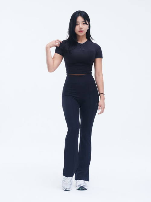 Женские ребристые брюки буткат Loulou [Black]