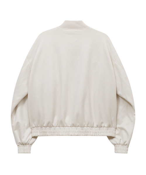 Замшевая куртка-блузон 87-STAN059 2-way Ivory