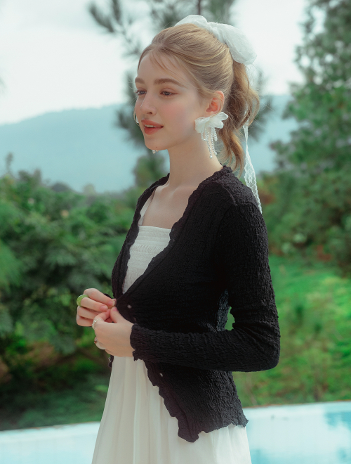 Длинный кардиган жатка Black