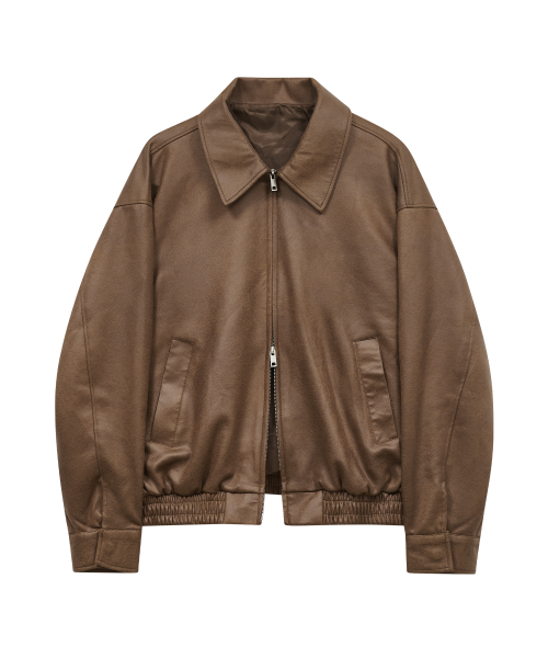 Винтажный замшевый блузон 86-IRO334 Brown