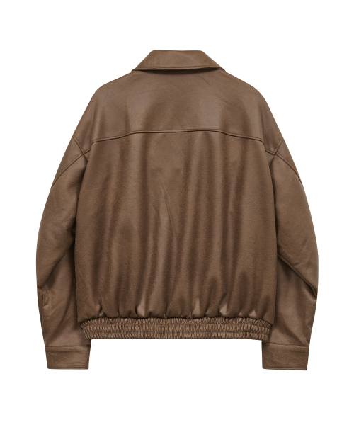 Винтажный замшевый блузон 86-IRO334 Brown