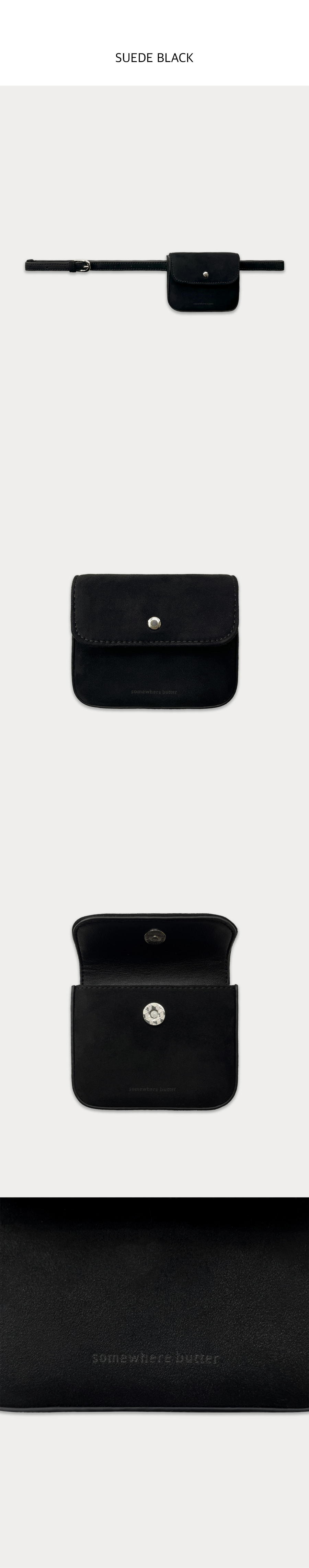 MUSINSA | SOMEWHEREBUTTER Vintage Suede Belt Bag - 2Color
