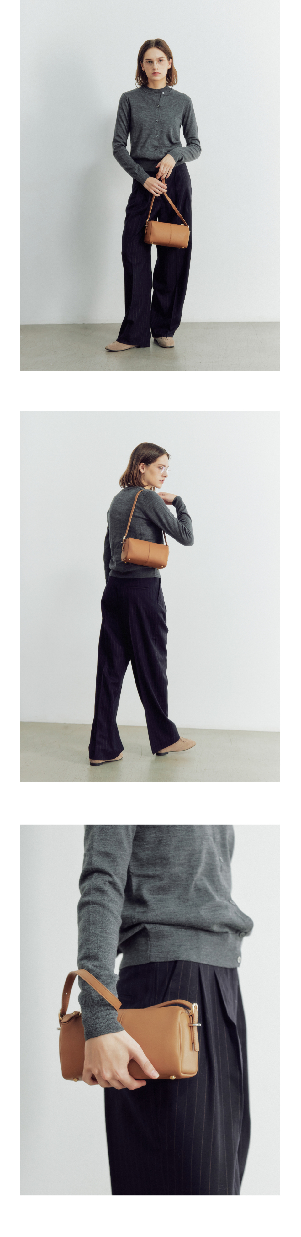 MUSINSA公式 | KOMOREBI MUSEUM B04-5 Cow Leather Laura Stitch