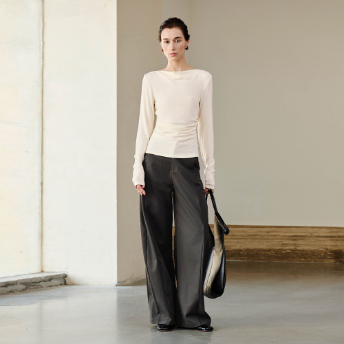YY_Casual straight wide pants_2 color