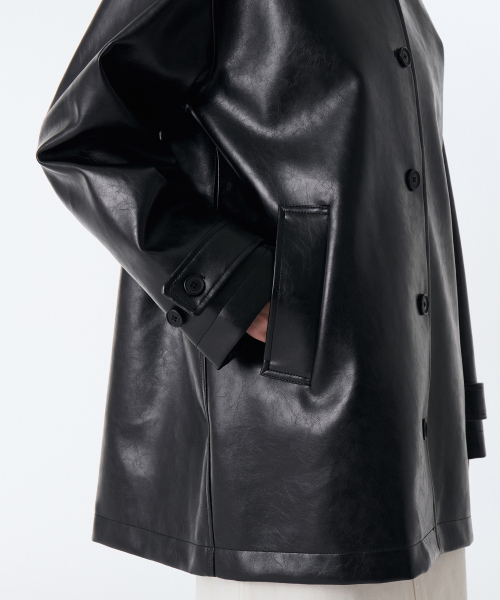 Womens Synthetic Leather Cacot [Black] thumbnail 7