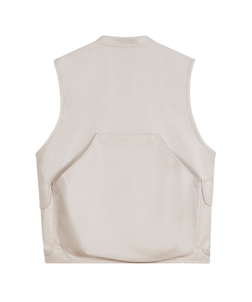 Кожаный жилет 87-STAN145 Heavy Pocket Ivory