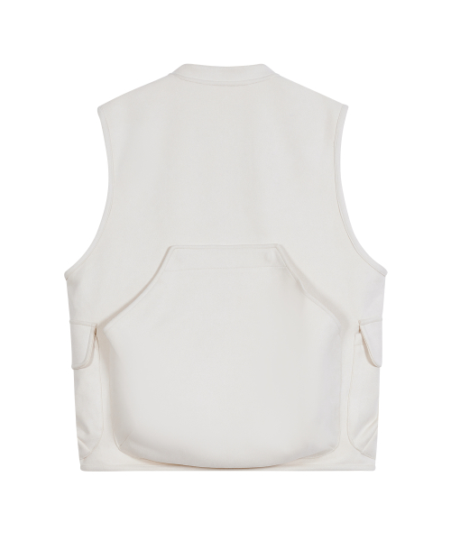 Жилет из замши с карманом 87-STAN146 Ivory