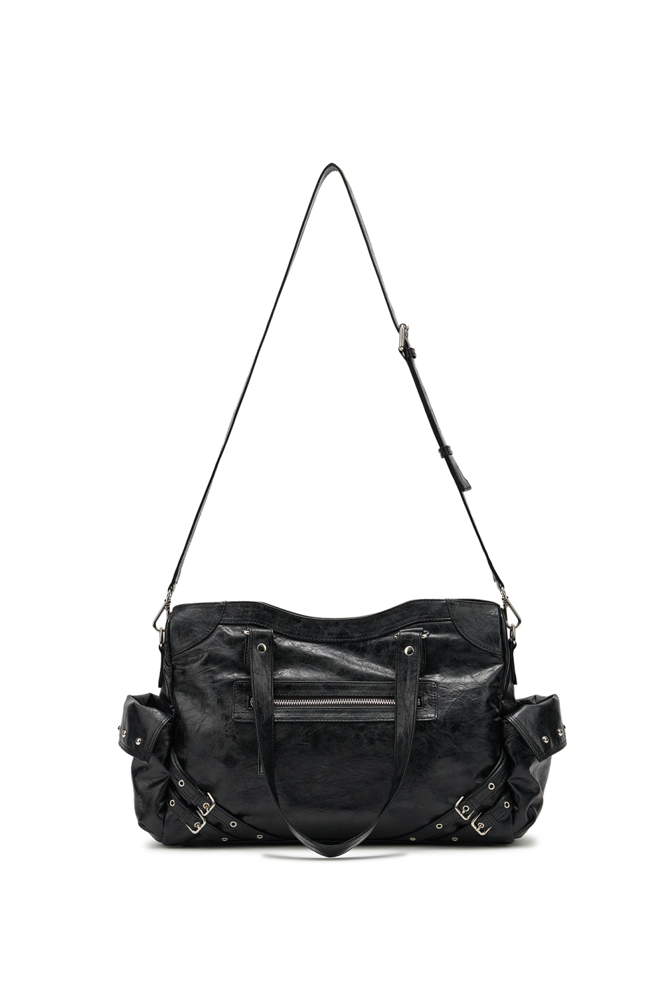 다이닛(DEINET) STUD POCKET BIG BAG IN BLACK - 사이즈 & 후기