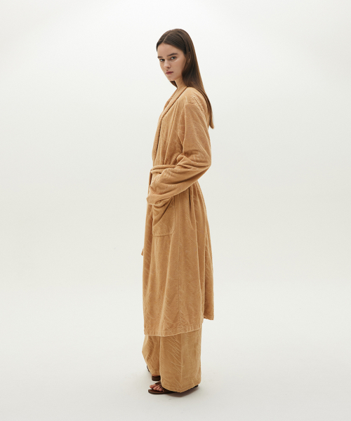 Terry logo pattern bathrobes