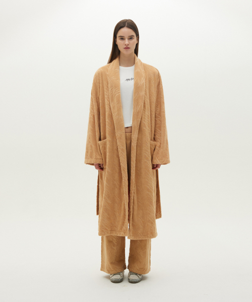 Terry logo pattern bathrobes