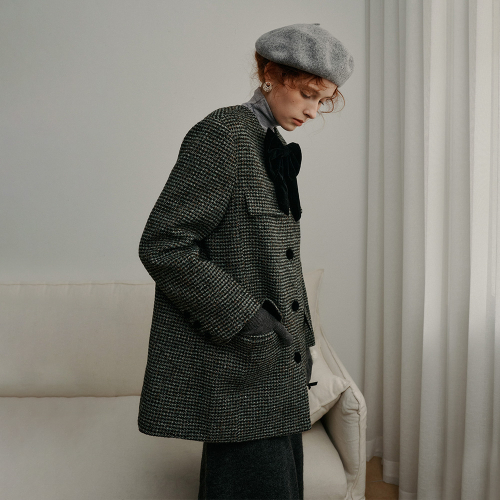 PM_Black bow suit jacket_GREEN