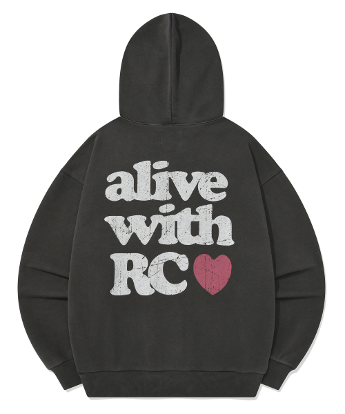 ALIVE HOODIE [PIGMENT BLACK]