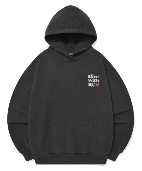 ALIVE HOODIE [PIGMENT BLACK]