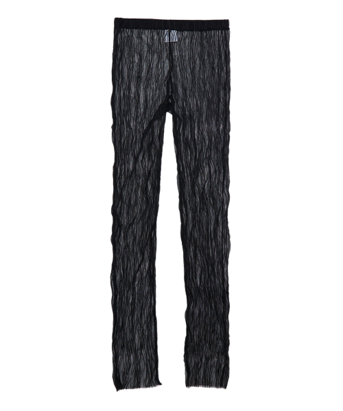 Tulle Slim Pants_Black