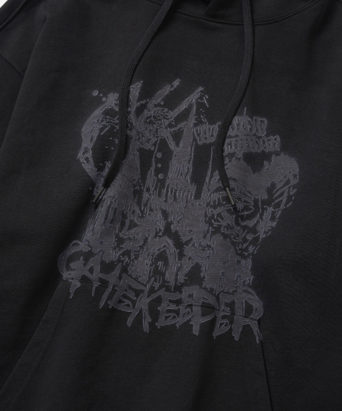 Худи Gatekeeper Semi Overfit Hooded Sweatshirt Black