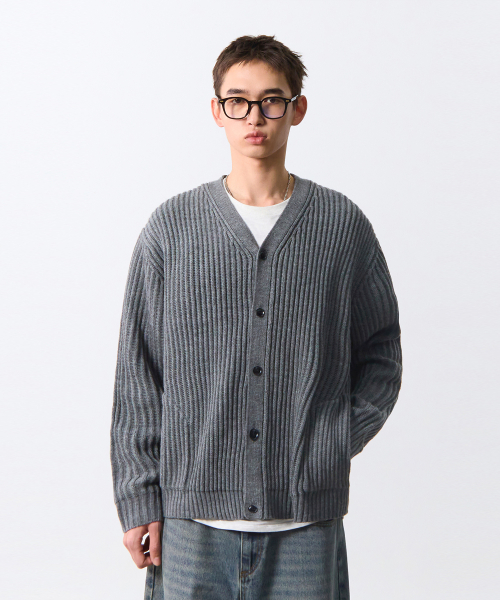 ASI Essential базовый вязаный кардиган — Charcoal Grey