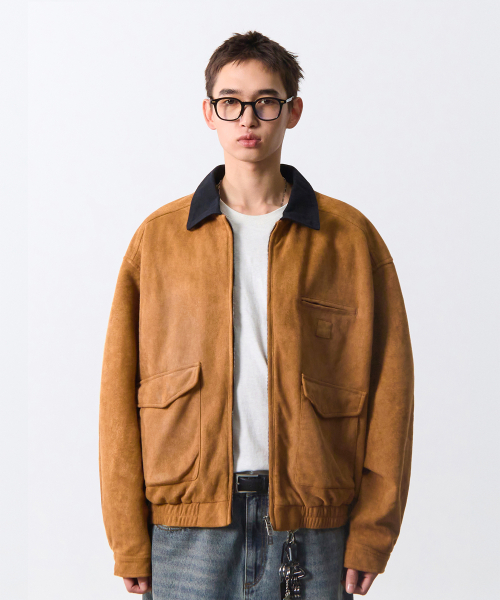 Замшевая куртка 2WAY Fade Washing Detroit_Brown