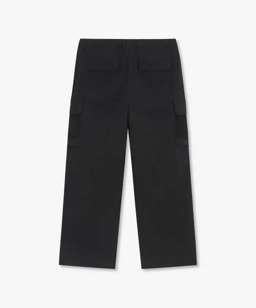 Широкие брюки карго с сетчатыми карманами (BLACK)