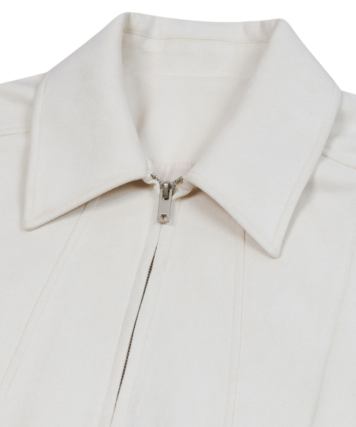 87-STAN150 heavy placket замша куртка айвори
