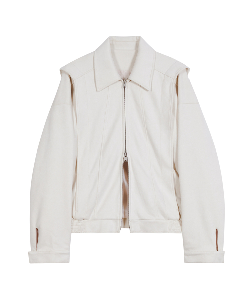 87-STAN150 heavy placket замша куртка айвори
