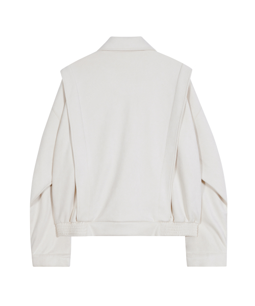87-STAN150 heavy placket замша куртка айвори