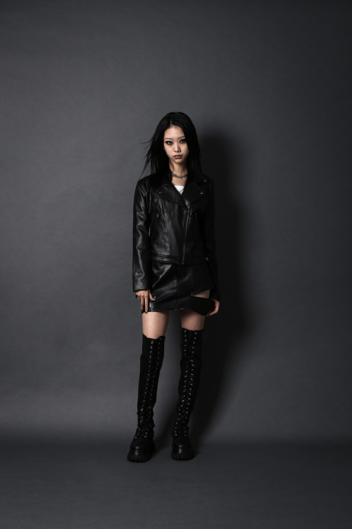 антик rose slim райдер куртка #LEATHER черный