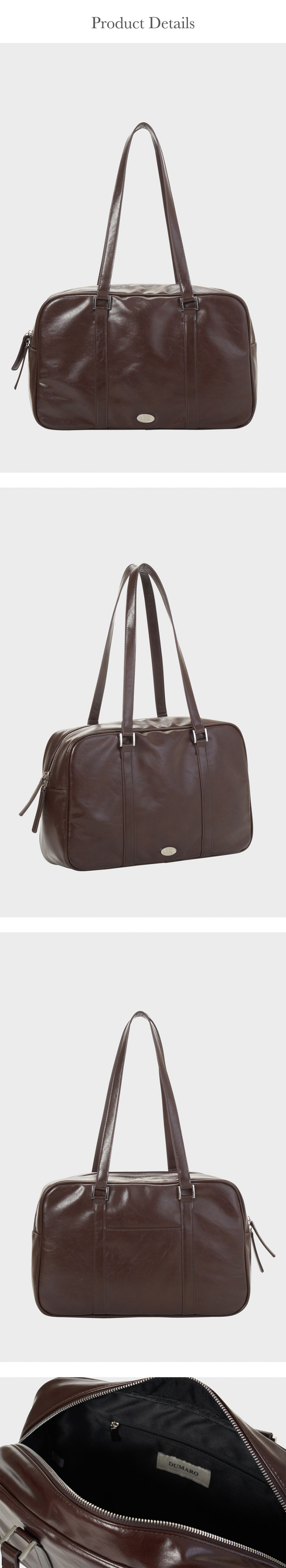 MUSINSA | DUMARO Journey Big Shoulder Bag / Brown