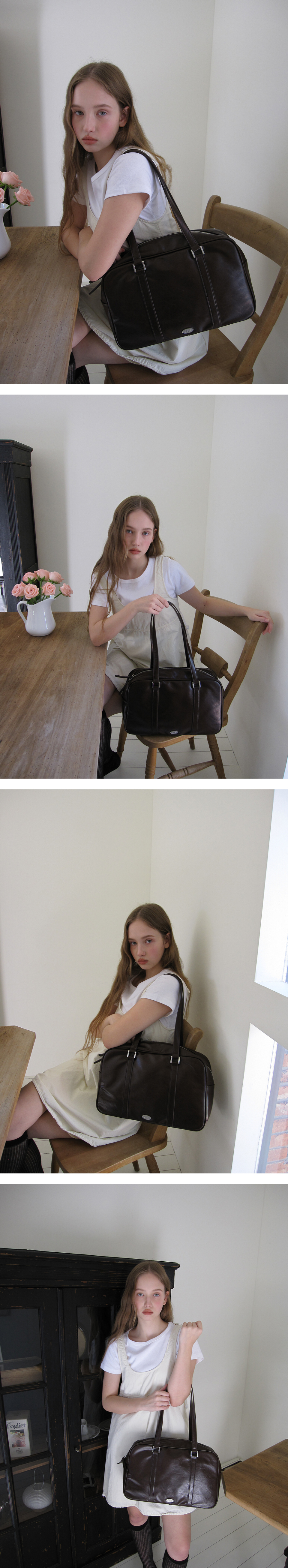 MUSINSA | DUMARO Journey Big Shoulder Bag / Brown