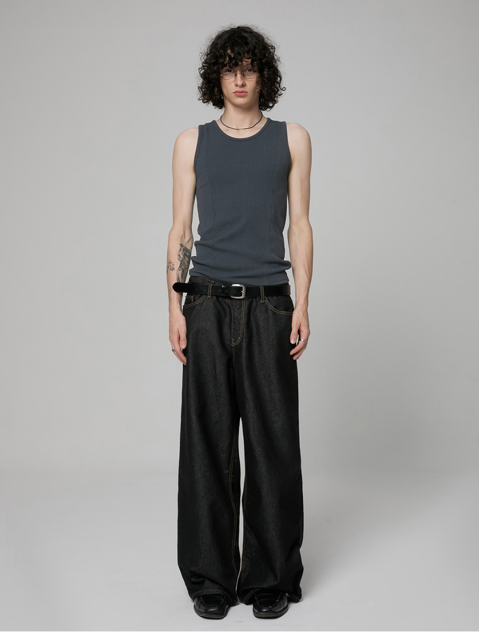 ★ MISEKI SEOUL★ Pocket denim wide pants BLACK MSK2403009B Miseki Seoul Pocket Back Wide Pants Black #미세키서울,#미세