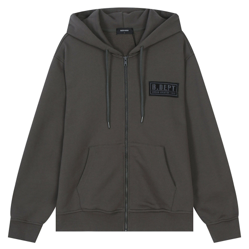 Свободное худи на молнии милитари Dark Khaki
