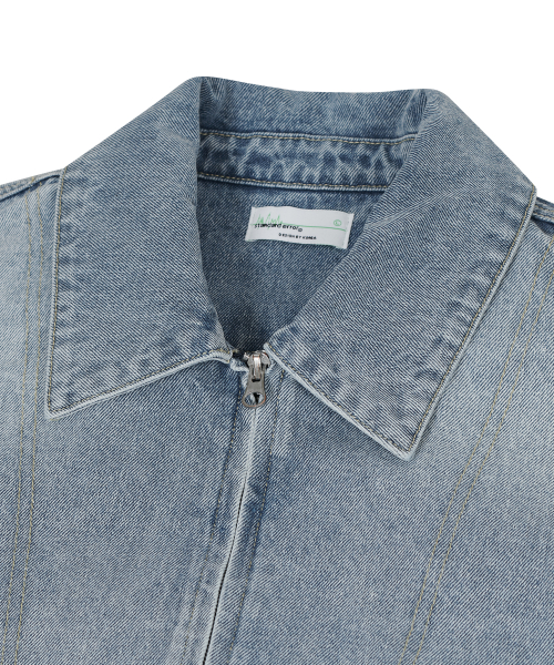87-STAN118 Винтажная джинсовка Firenze в стиле минимализм Snow Blue