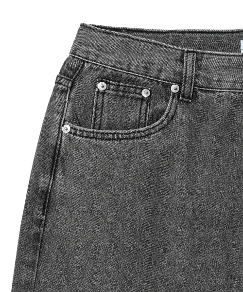 Широкие джинсы 87-STAN187 с легкой варкой, Light Grey