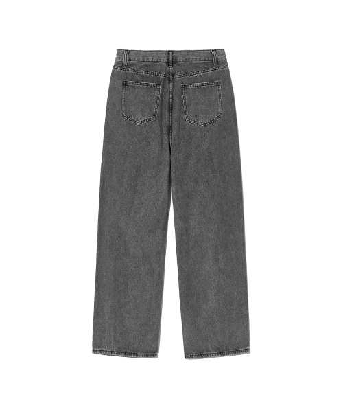 Широкие джинсы 87-STAN187 с легкой варкой, Light Grey