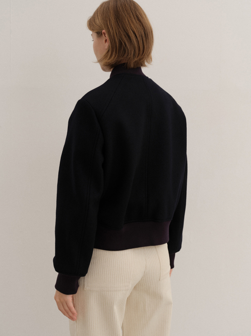 Шерстяная varsity куртка (Navy)