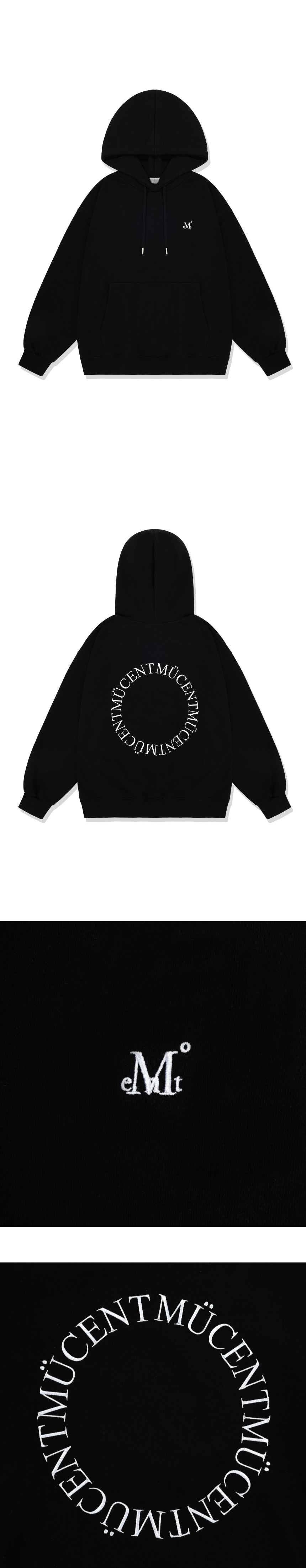 MUSINSA | MUCENT Round Back Logo Hoodie (3 Colors)
